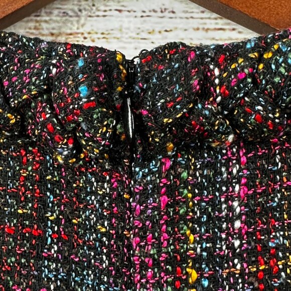 Tuckernuck Cameron Tweed Dress Womens XXS Multicolor Pearl Trim Short Sleeve NWT - Picture 7 of 12
